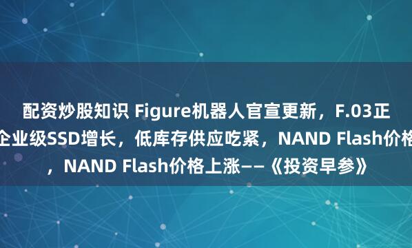 配资炒股知识 Figure机器人官宣更新，F.03正式行走；AI需求刺激企业级SSD增长，低库存供应吃紧，NAND Flash价格上涨——《投资早参》