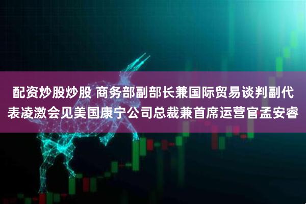 配资炒股炒股 商务部副部长兼国际贸易谈判副代表凌激会见美国康宁公司总裁兼首席运营官孟安睿